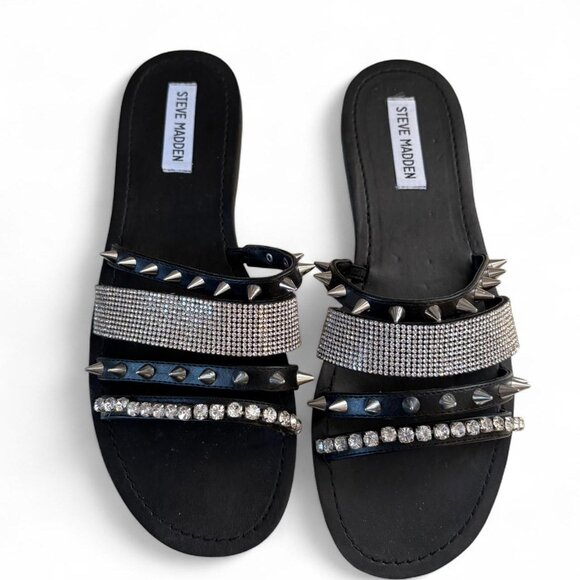 Steve Madden Lindy Black Multi Sandal Women's Size 10 - Picture 1 of 8